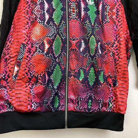 Adidas Originals Snake Mesh Track Jacket Mens Small Multi Full Zip Sheer Sleeves - Picture 5 of 12